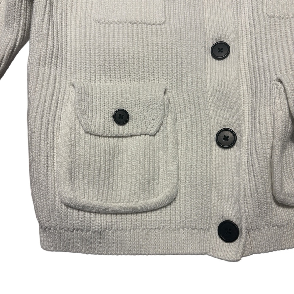 J. Crew Four Pocket Cardigan S Relaxed Fit Soft Cotton Chunky Knit Nautical - Picture 6 of 9